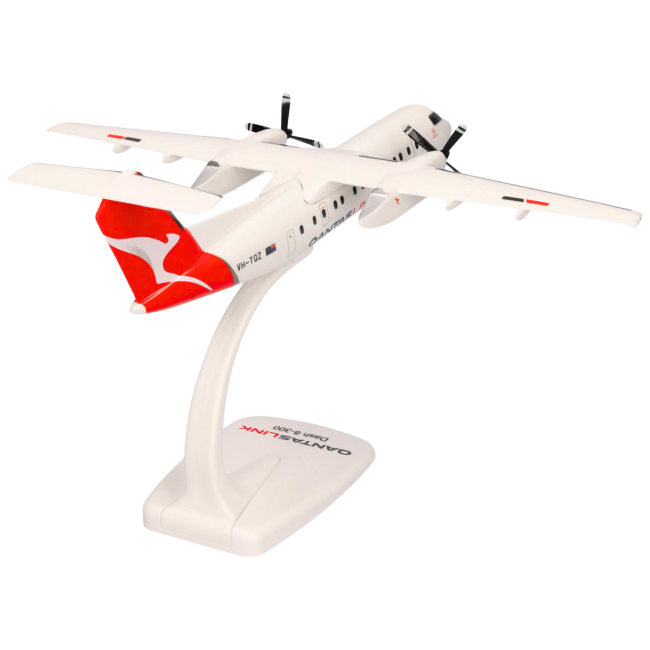 Herpa Snap-Fit Flugzeugmodell QantasLink Dash 8-300 (1:100)